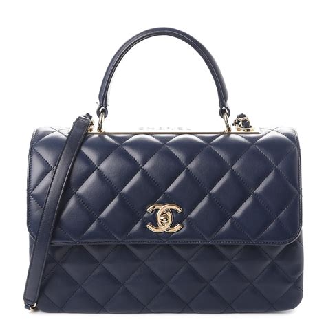 blue navy chanel bag|chanel shoulder bag blue.